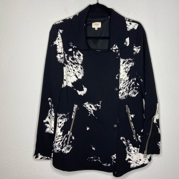 Aritzia Wilfred Mayet Double Breasted Blazer Jacket Black & White - Picture 6 of 8